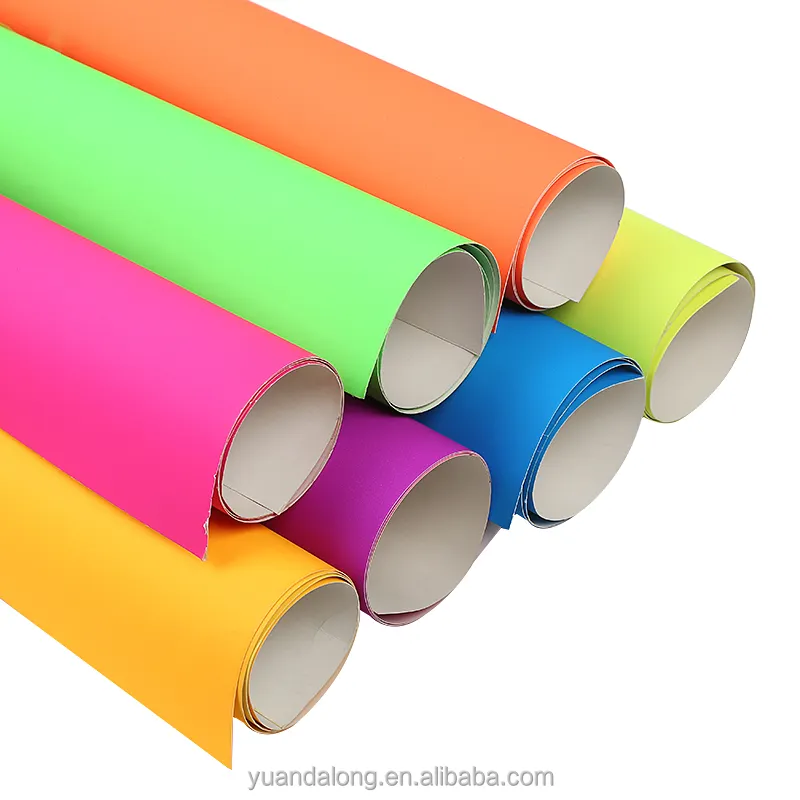 250GSM Big Size 700*1000mm Multicolor Fluorescent Paperboard Multifunction Colored Fluorescent Paper Cardboard