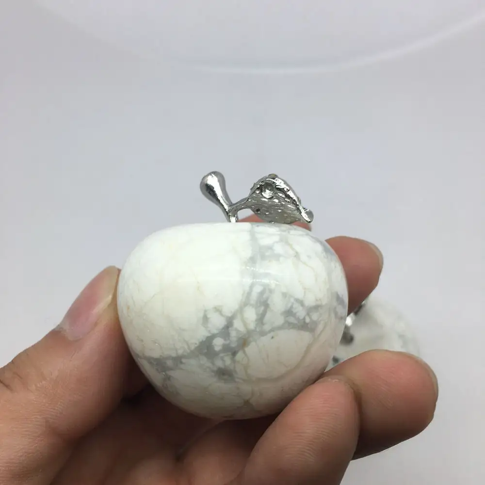 TOP Sale White Turquoise Crystal Apple Quartz Apple For Christmas Gift