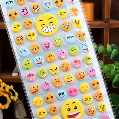 Custom printed 3D Foam Bubble Sticker  Pvc Sticker Puffy Stickers for Kids