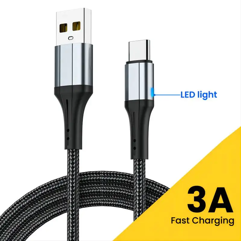 Прямые продажи с фабрики Высокое качество 3A кабель для передачи данных USB к Type c кабель для быстрой зарядки 1 метр