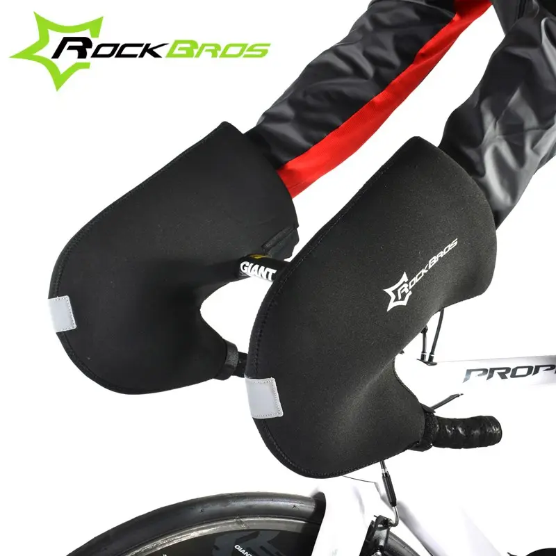ROCKBROS Waterproof Winter Bicycle Gloves Windproof Warm Covers Gloves Bike Cycling Handlebar Mittens Cycling Riding Pogies