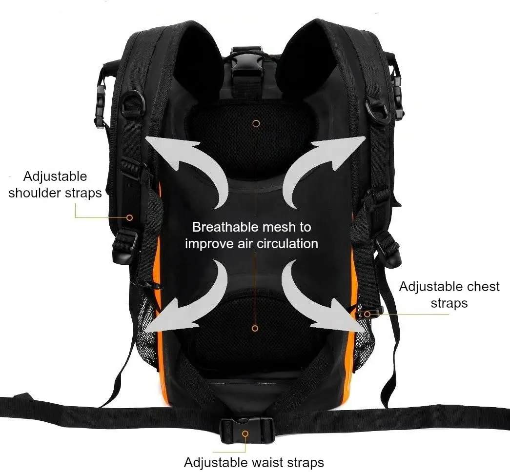 Водонепроницаемый прочный рюкзак для занятий спортом на открытом воздухе, 35 л
