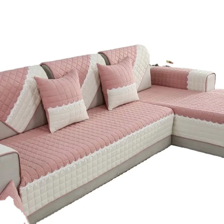 Wholesale Furniture Protector Couch Plain Seat Style Polyester Solid Color Waterproof Sofa Cover