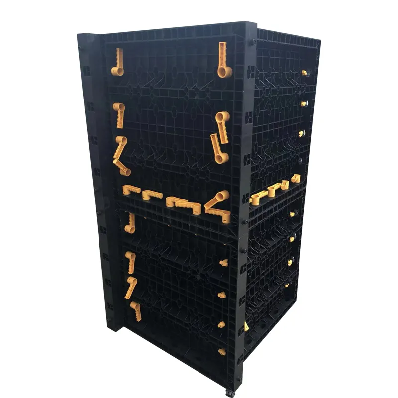 Concrete Panel Shuttering Wall PP Formwork Reusable Column Plastic Black White Graphic Design for Concrete Building Construction