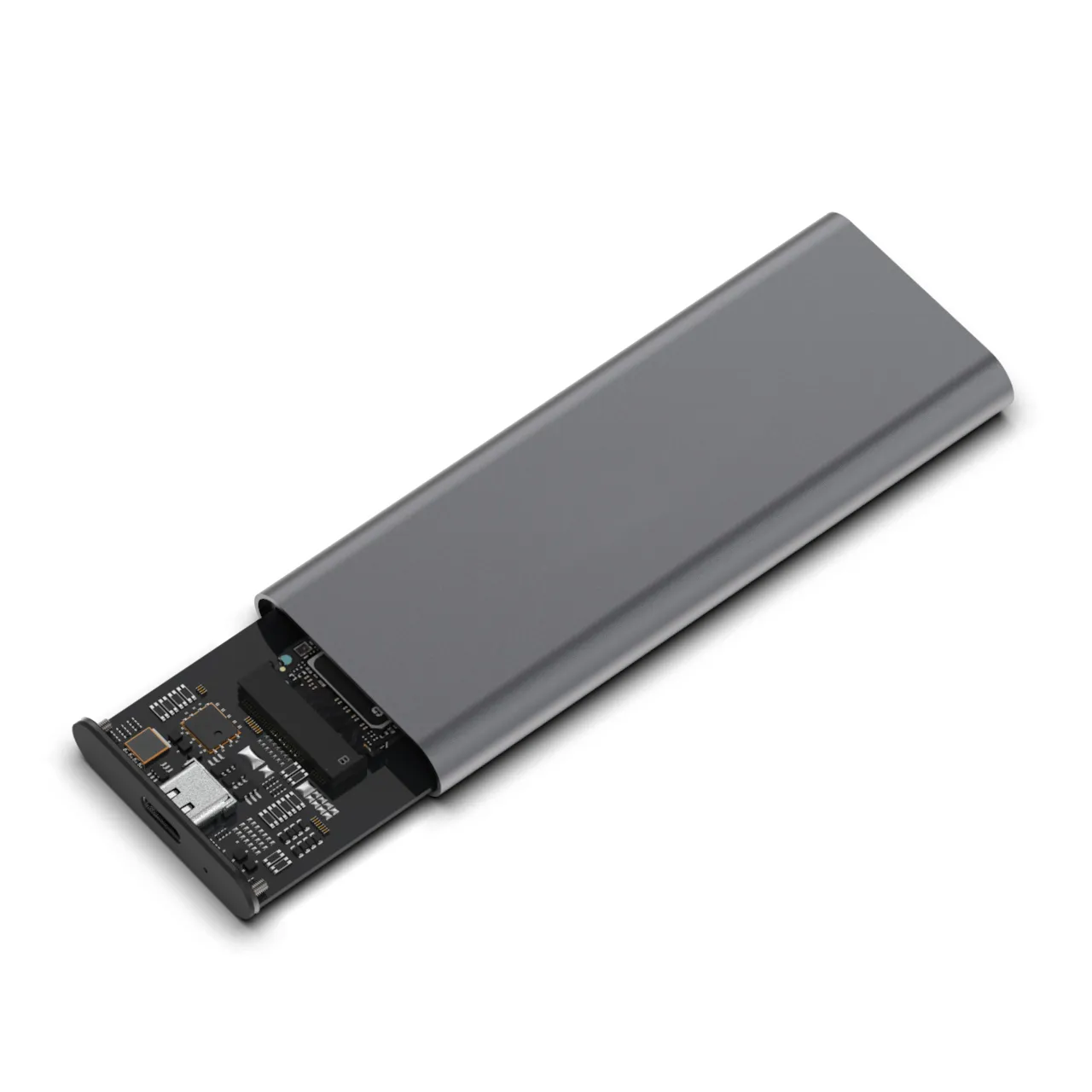 Half Slim M.2 Pcie Usb 3.1 Chipset: Asm2362 External Ssd Enclosure With Cooling Rack Inside