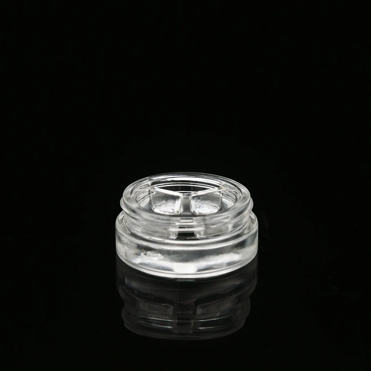 8g glass hemp jar with 3 rooms and with childproof cap