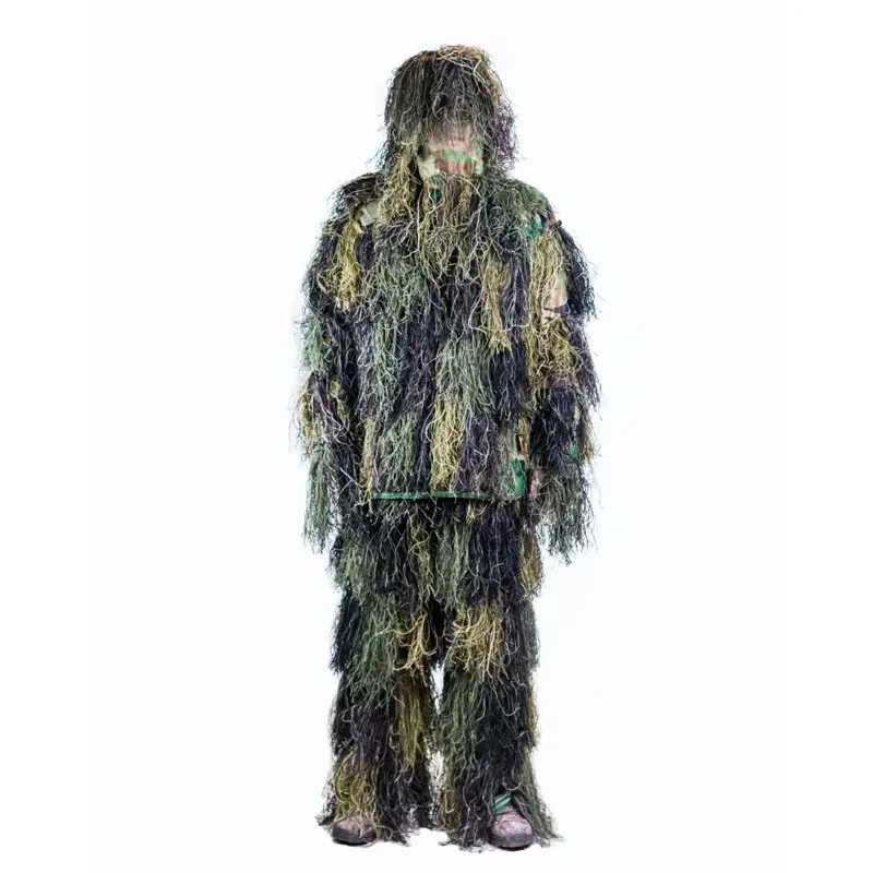 Камуфляжный костюм Гилли 3D Лесной Камуфляжный снайперский костюм охотничий костюм камуфляжная одежда для охоты