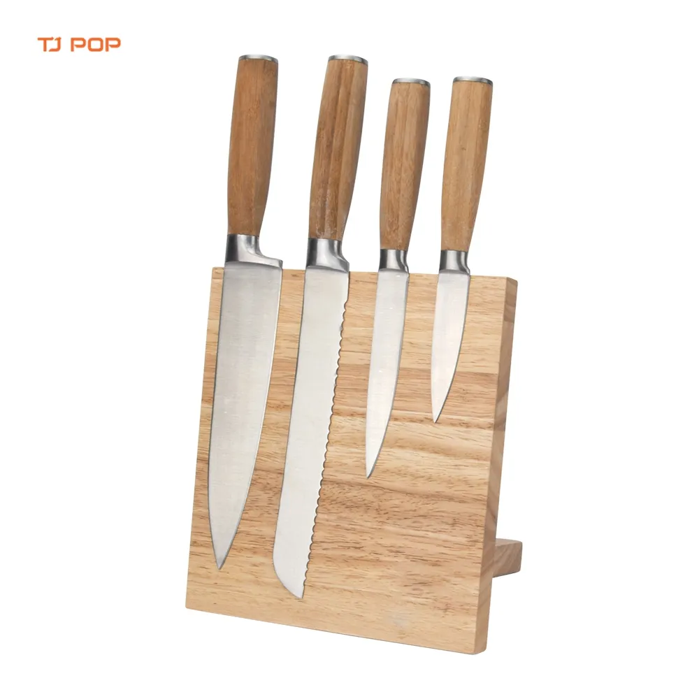 Wholesale Premium Kichen Knife Stand Magnet Knife Block Wooden Magnetic Knife Holder