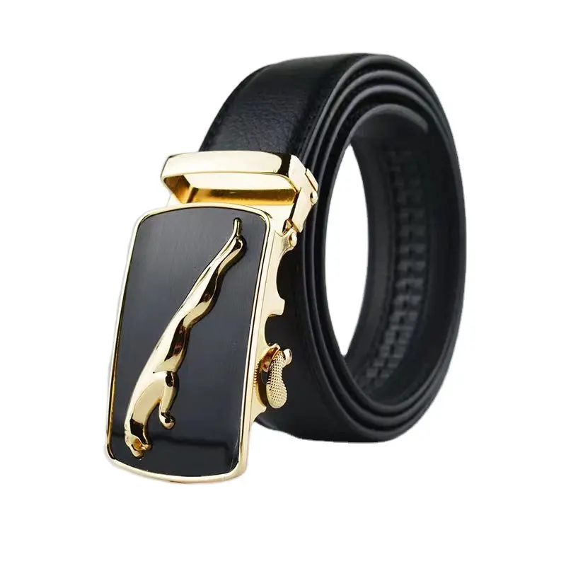 Manufacturer's stock automatic buckle,Iron sheet , leopard pattern, durable and scratch resistant for men