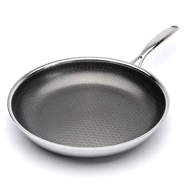 Professional Stainless Steel Fry Pan 28CM Hybrid Antihaft Bratpfanne