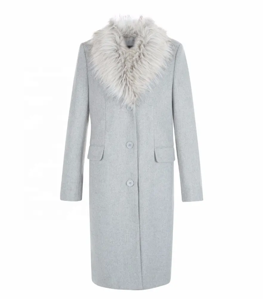 Серое пальто с воротником из искусственного меха, зимнее длинное белое пушистое теплое пальто большого размера из искусственного меха, Женское пальто с капюшоном и лацканами, корейская мода