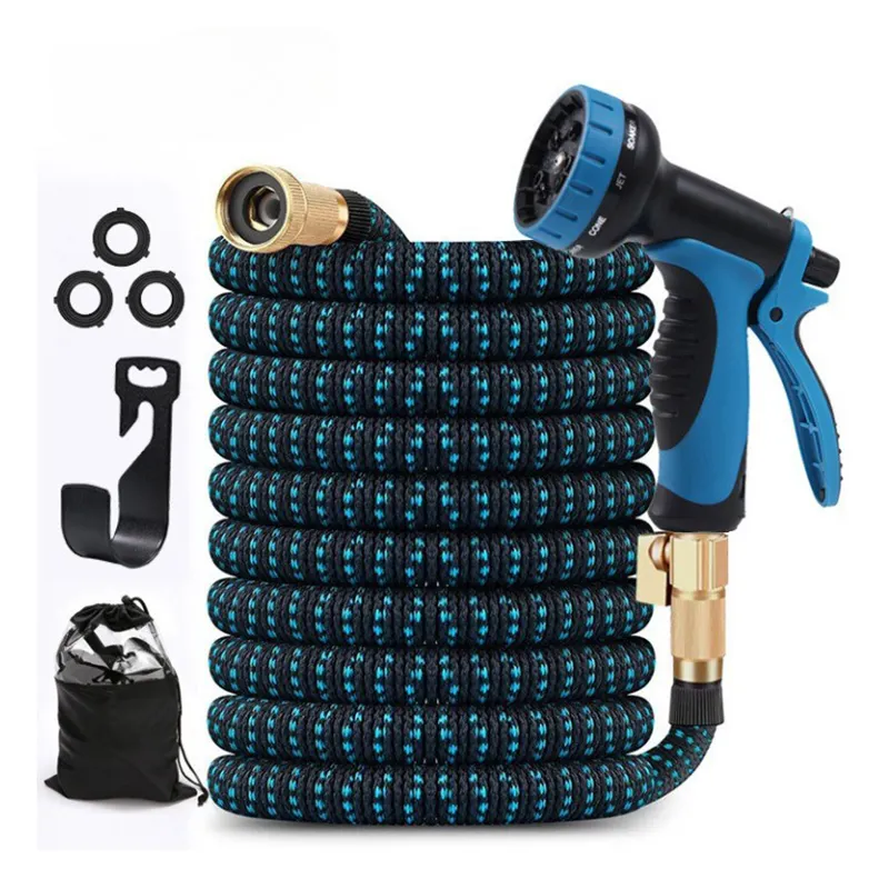 Cheap garden magic hose pipe expandable water spray gun garden hoses Wear resistant elastic folding hose