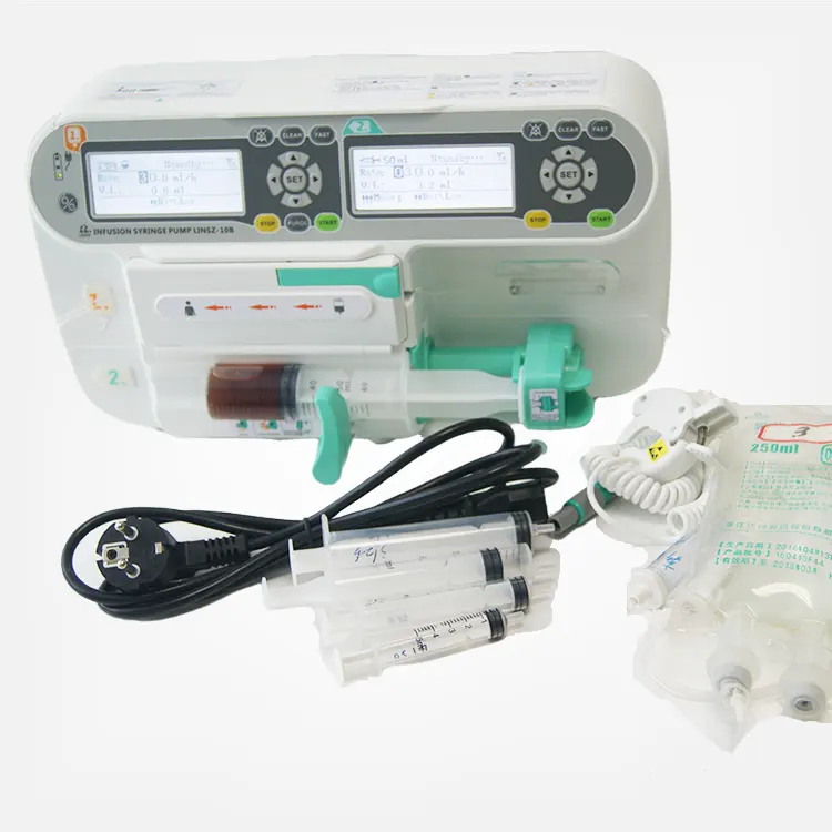 Portable Standard High-Resolution Medical Dual-Channel Automation Equipment Electric Infusion Injection Syringe Pump