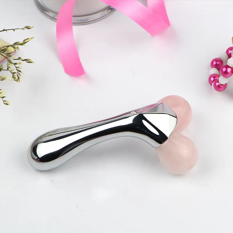 Roller Massage 2021 Hot Sale Product Rose Jade Quartz Facial Massage Roller 3d Roller Facial Massager Massage