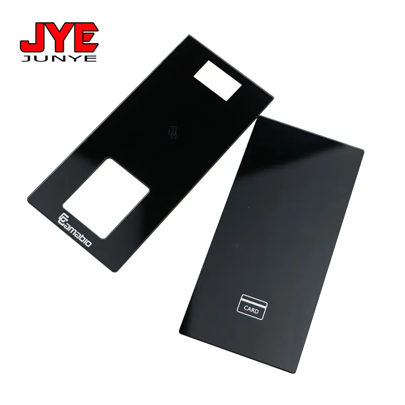 Scratch Resistant Silk Screen toughened Glass Panel for Smart Lock Accessories