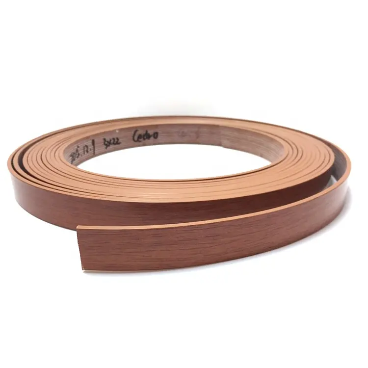 Home furniture pvc edge banding wood grain flexible edging strips