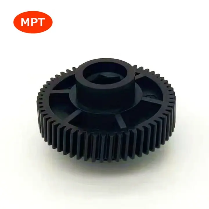 Plastic pom helical gear injection molding and assembly with double helical and spur gear teeth