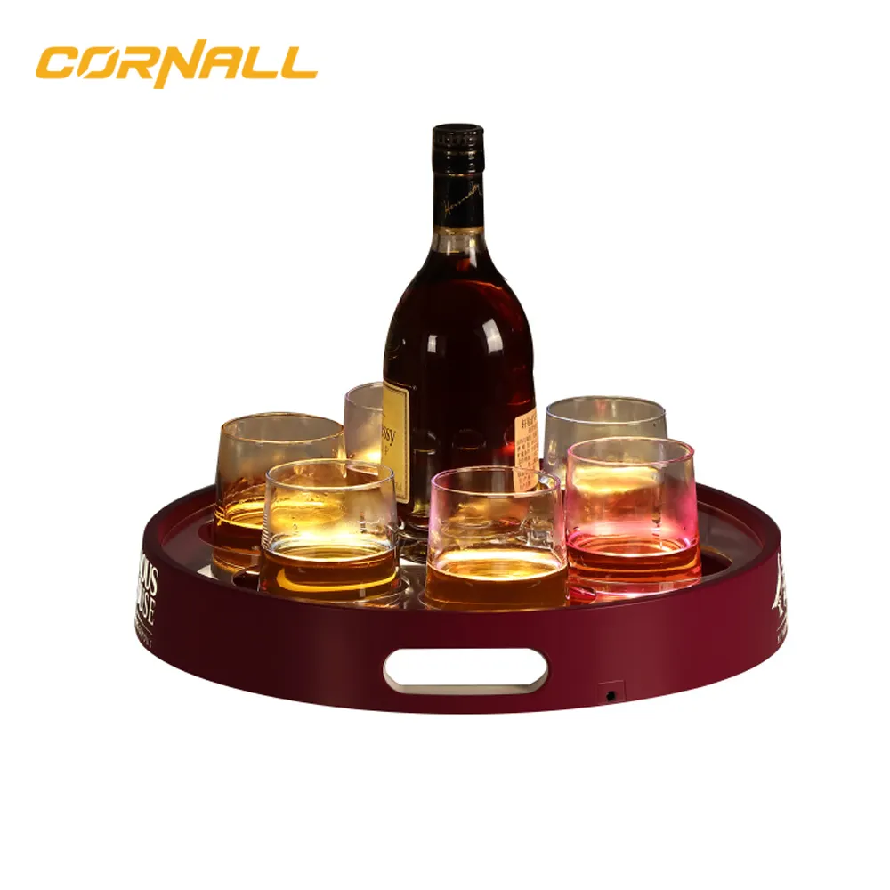 Bar Nightclub Supplies Led Catering Serving Tray
