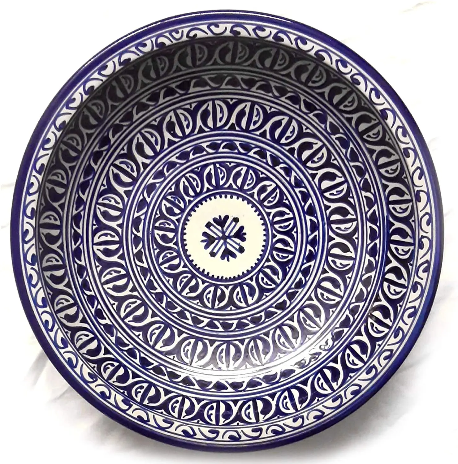 Экзотическая расписанная вручную обеденная тарелка в марокканском итальянском богемном стиле красочные тарелки для салата обеденная круглая декоративная тарелка подарки