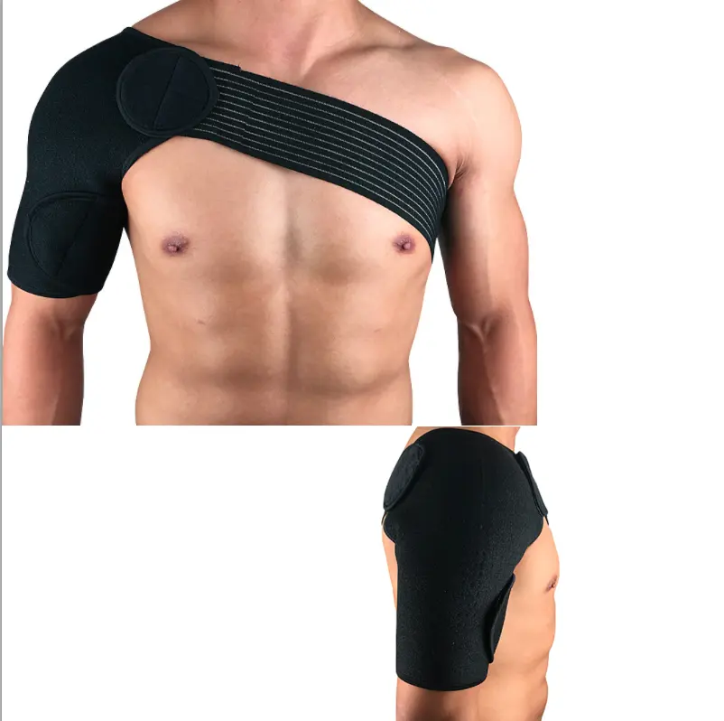 wholesale adjust breathable shoulder compression support brace pressure pad sleeve wrap strap cuff for men prevent torn rotator