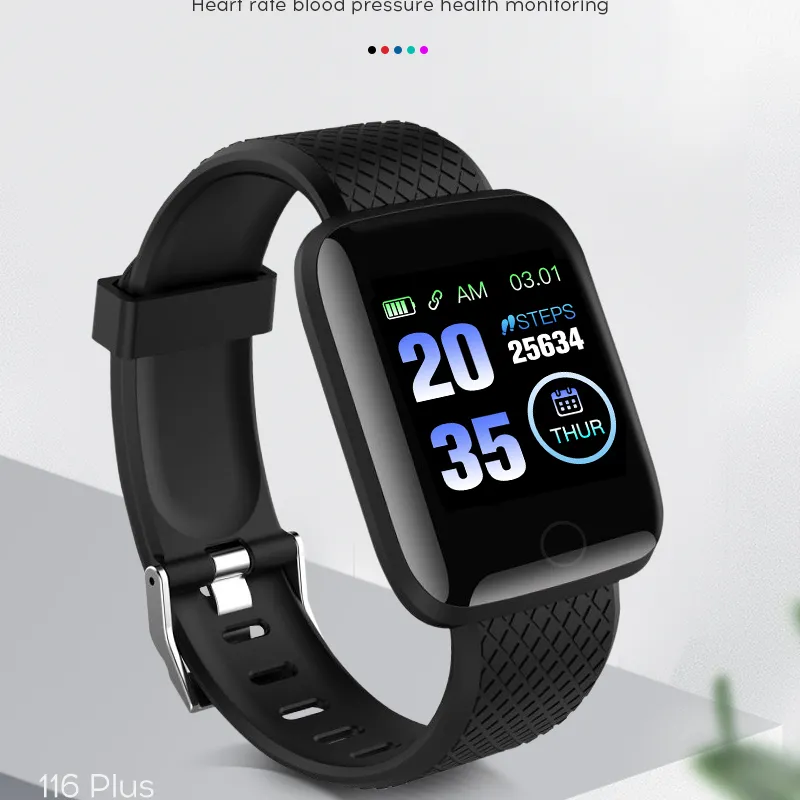 116 Plus Smart Watch 1.3 Inch High Definition Large Screen Blood Pressure Monitoring Calling Watch Multiple Colors