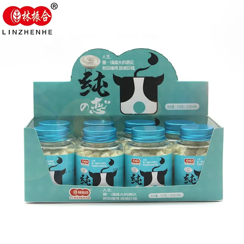China oem candy cow milk powder tablets bottle packing