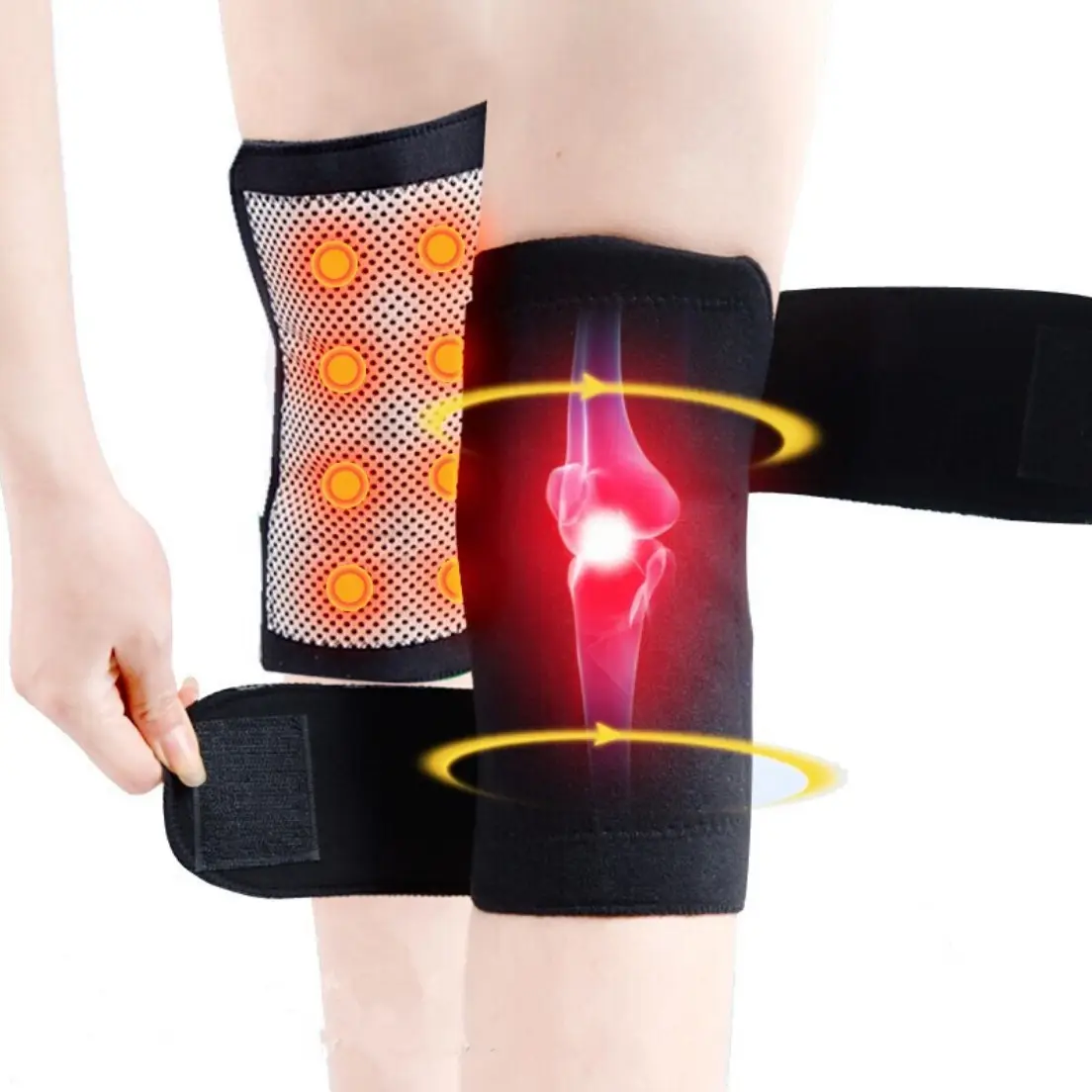 Self-heating Warm Knee pads magnetic therapy breathable knee Brace Support Thermal Pad