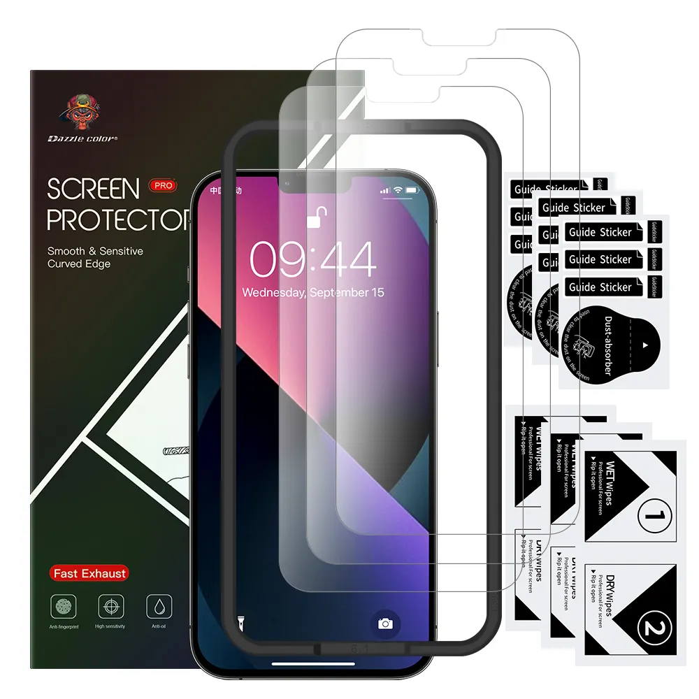 Oem Factory High Quality 9H Anti-Fingerprint Tempered Glass Screen Protector For Iphone 12 13 Xs 11 6 7 8 15 Xr X Plus Mini