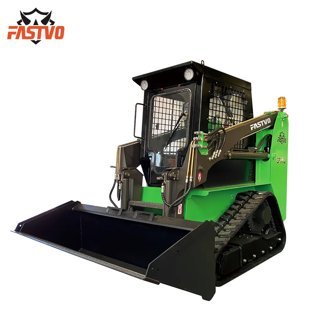 FASTVO SPT-70 Crawler Skid Steer Loader with Crawler Rubber Track loader