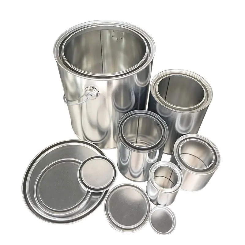 SGS wholesale mini empty round metal paint tin cans with lid and handle for paint and candles