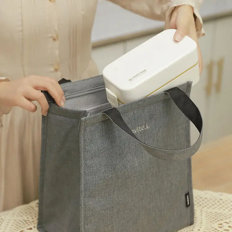 multifunctional double layer Custom Portable Girls Food Cooler Box Tote Women Insulated cooler food Handle Lunch Bag