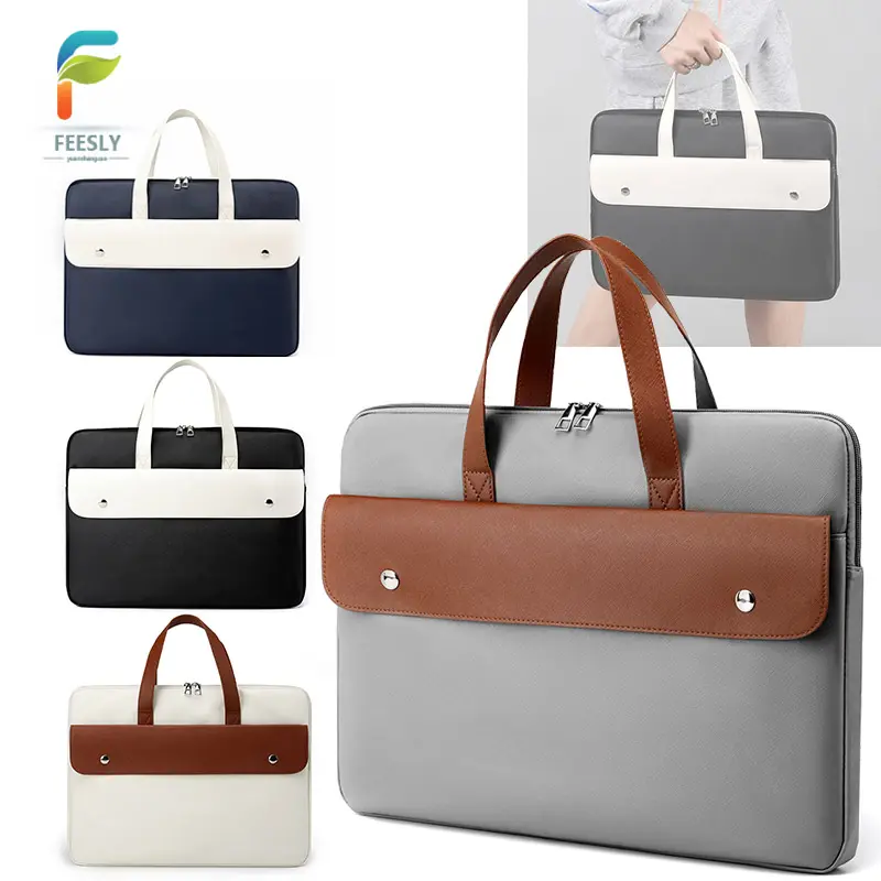 Factory price large capacity waterproof men laptop case sleeve notebook computer bag briefcase business handbags