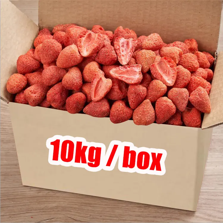 OEM wholesale whole box VF freeze-dried strawberry crisp snacks dehydrated Crispy dried fruit vegetables