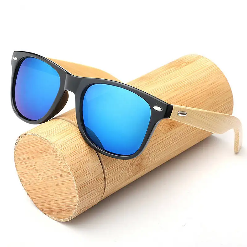 Популярные высококачественные бамбуковые солнцезащитные очки унисекс 2023 черные оправы Солнцезащитные очки деревянные