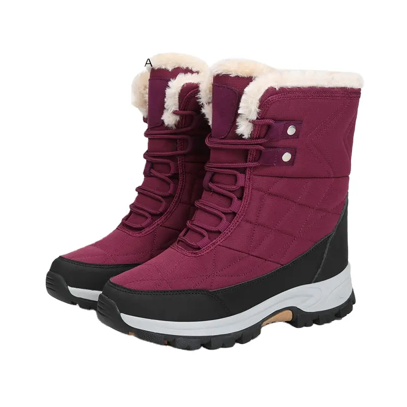 Hellosports Women's Snow Boots Warm Short Plush Winter Boots Plus Size Women's Shoes Outdoor Snow Boots
