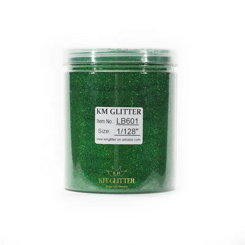 Factory Wholesale High Quality Holographic Green Glitter Powder for Hair Makeup Decoration