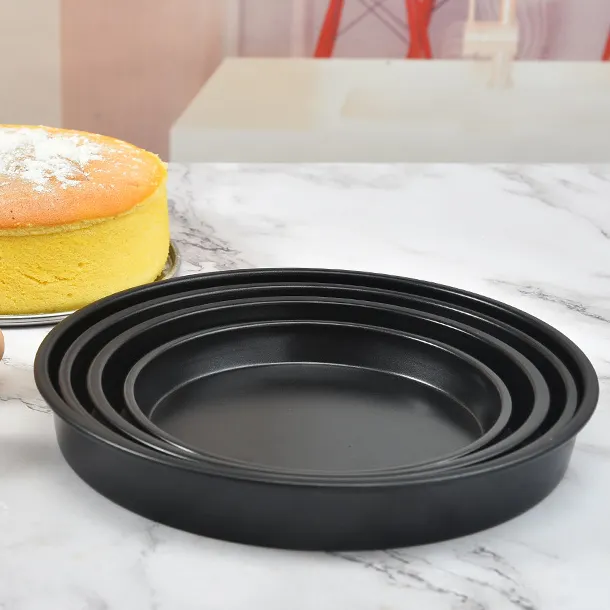 3-piece round cake pan carbon steel non-stick coating baking pan