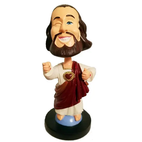 polyreisn custom funny dashboard bobble head famous people bobble head Dogma Buddy Christ jesus bobble head for sale