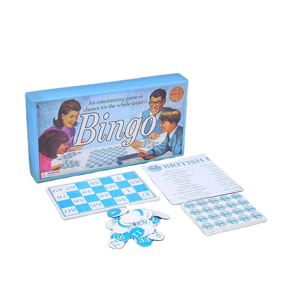 Wholesale custom high quality paper board game family bingo game