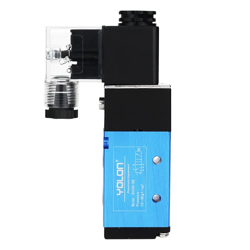 PT1/4" Single Electrical 4V210-08 DC 24V 12V 5 Way 2 Position Pneumatic Air Control Solenoid Valve