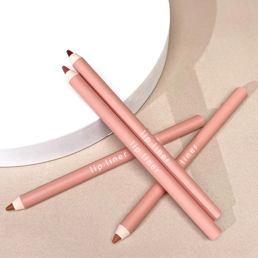 Private Label Cosmetics Pink Lipliner Lip Liner Makeup Vegan Cruelty Free Waterproof Long Lasting Matte Creamy Lip Liner Pencil