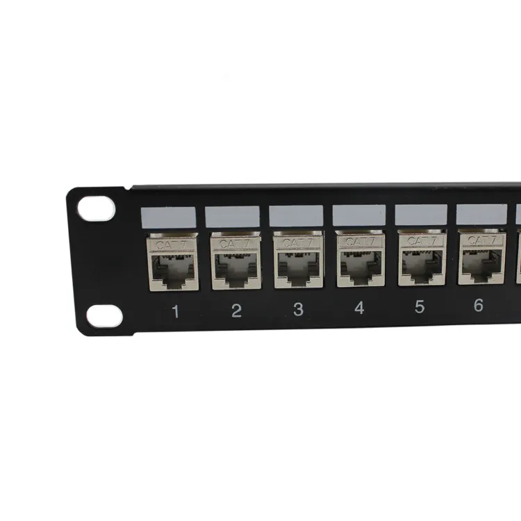 Патч-панель CAT7 RJ45 CAT 7, модульный разъем Keystone Jack, 24 порта, 19 дюймов, сетевая патч-панель 1U CAT 7