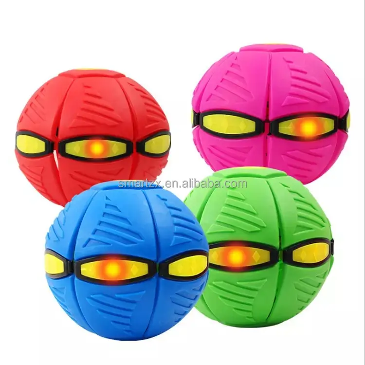 Wholesale Flying Saucer football Boys Girls Outdoor Sports Kids Gifts, Deformation UFO Flying Toys, Portable LED UFO Magic Ball