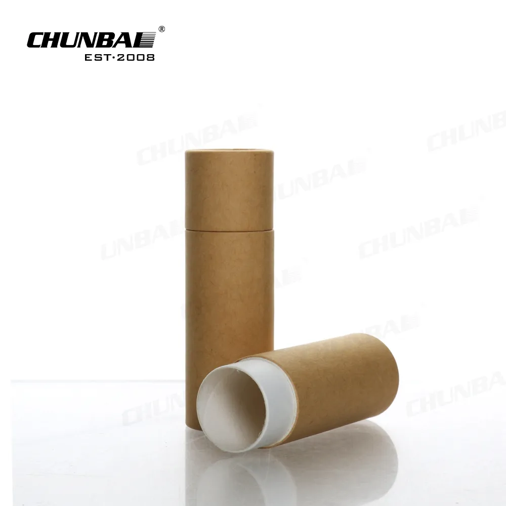 CE Certificate Empty Paper Tube Round 10 Ml Wide Paper Tube Brown Pink Chapstick Paper Tubes Lip Balm Packaging