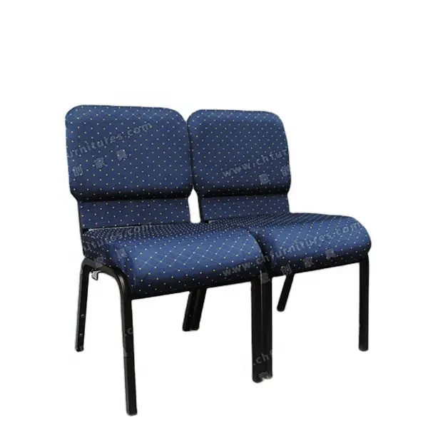 Хит продаж; Синие ткань стек металлической театральный стул для церкви зал YC-G36-20