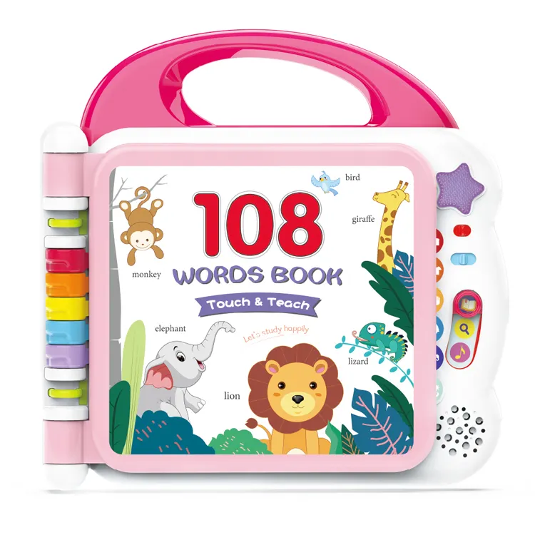 Детская обучающая игрушка для раннего образования, Обучающая книга с 108 словами, электронная обучающая машина для чтения