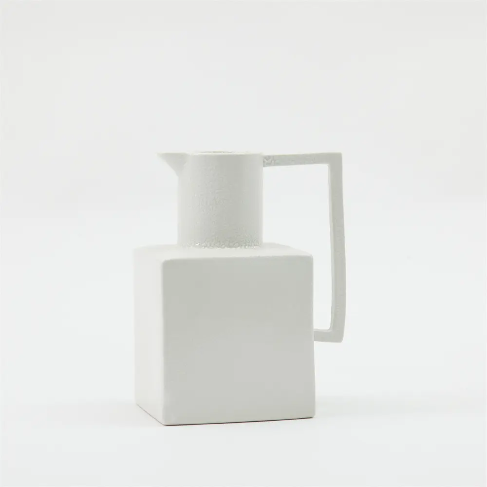 New Design Ceramic Decoration Home White Kettle Jug Vase Nordic Decor
