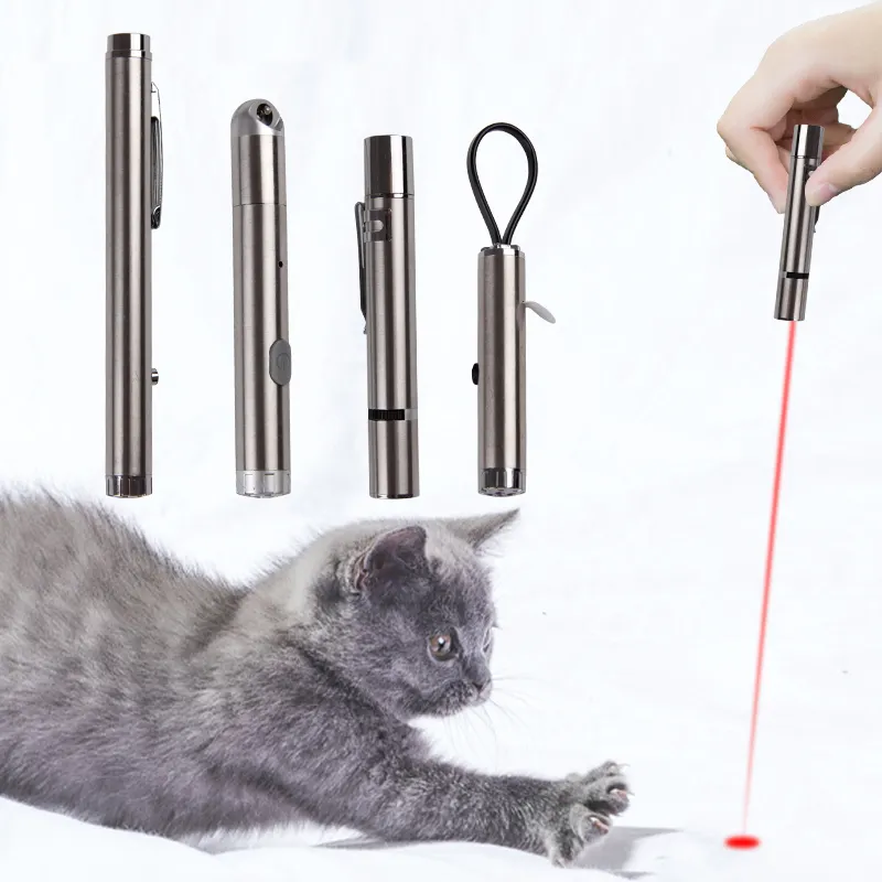 Led and UV light interactive pet Cat and dog laser toy USB rechargeable laser pointer