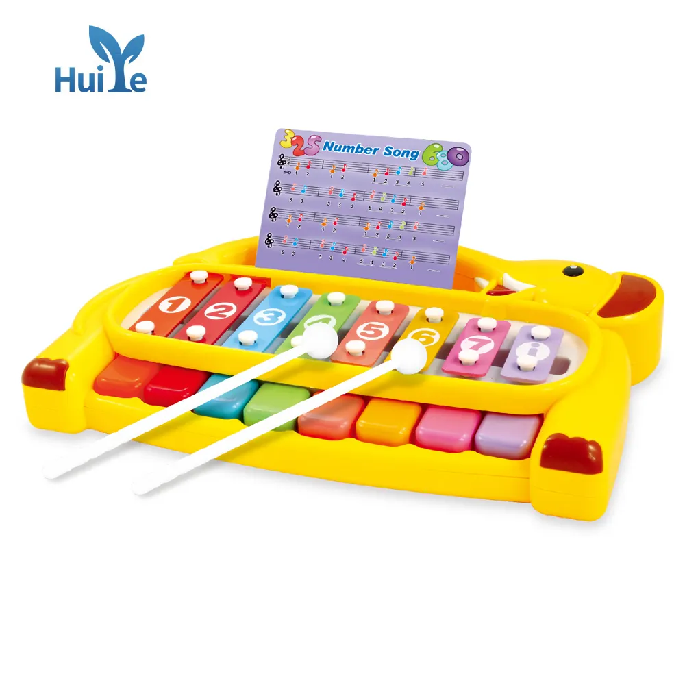 Игрушечный электронный орган Huiye, игрушечный музыкальный комплект для музыкального инструмента, ксилофон, 8 звуковых пианино
