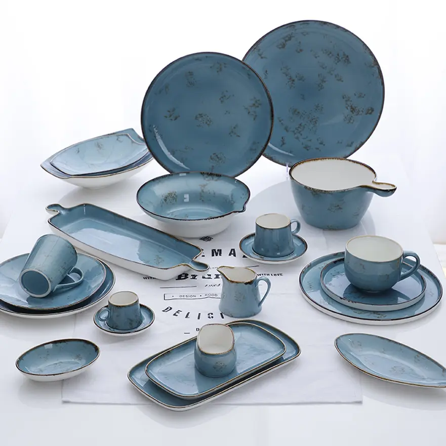Инвестиции в Мальдивские красочные керамические кухонные принадлежности, набор посуды, используется столовая посуда для ресторанов <